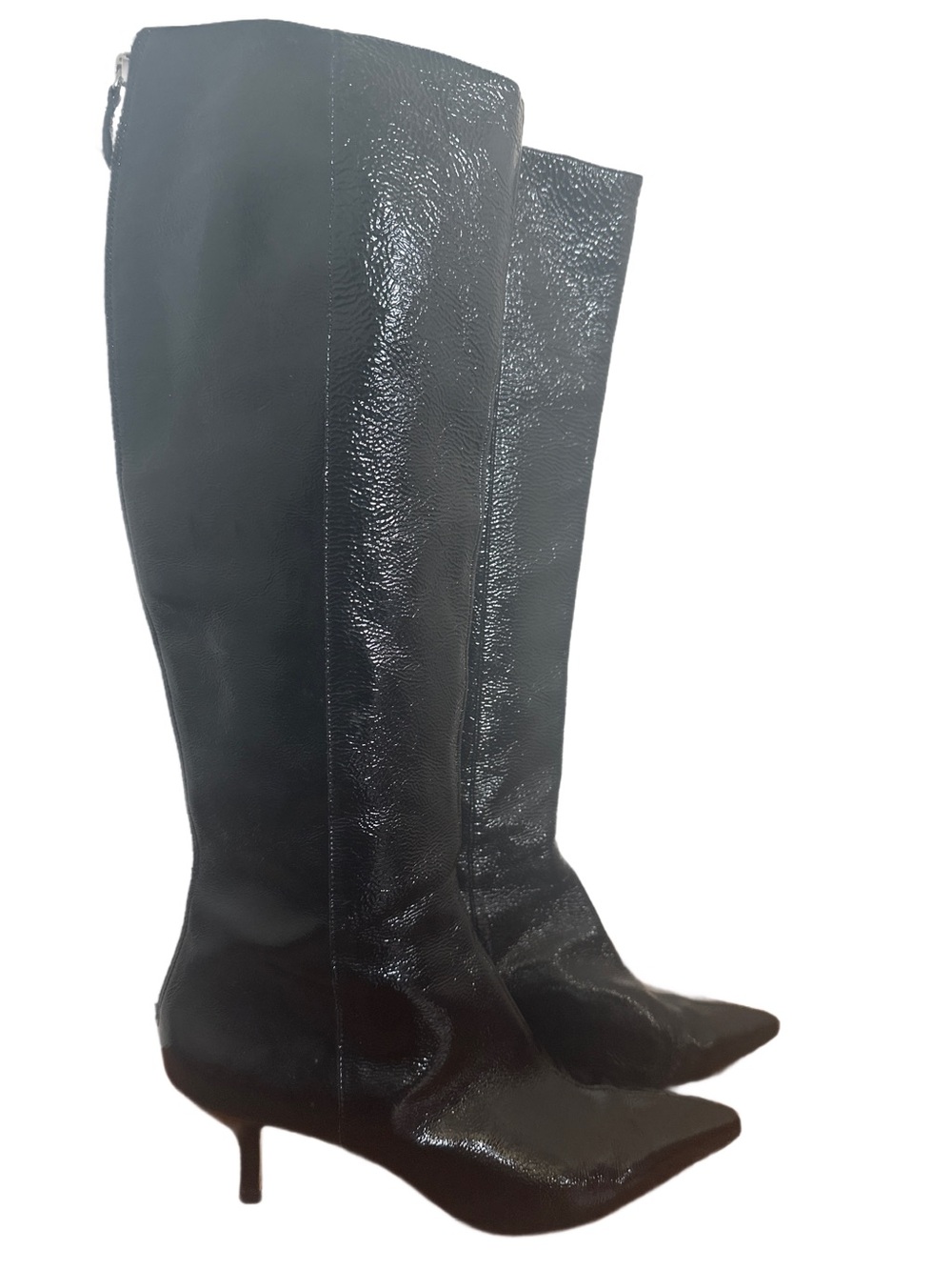 MICHAEL Michael Kors Black Patent Leather Knee High Boots 10M